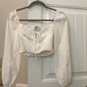 Princess Polly White Peasant Top